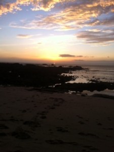 61 Sunset in Tamarindo with ocean waves