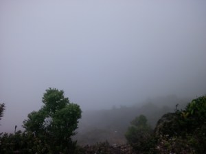 8 Volcano Crater covered in fog